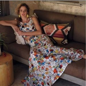 Maeve Sz 2 Stained Glass Leadlight Maxi Skirt